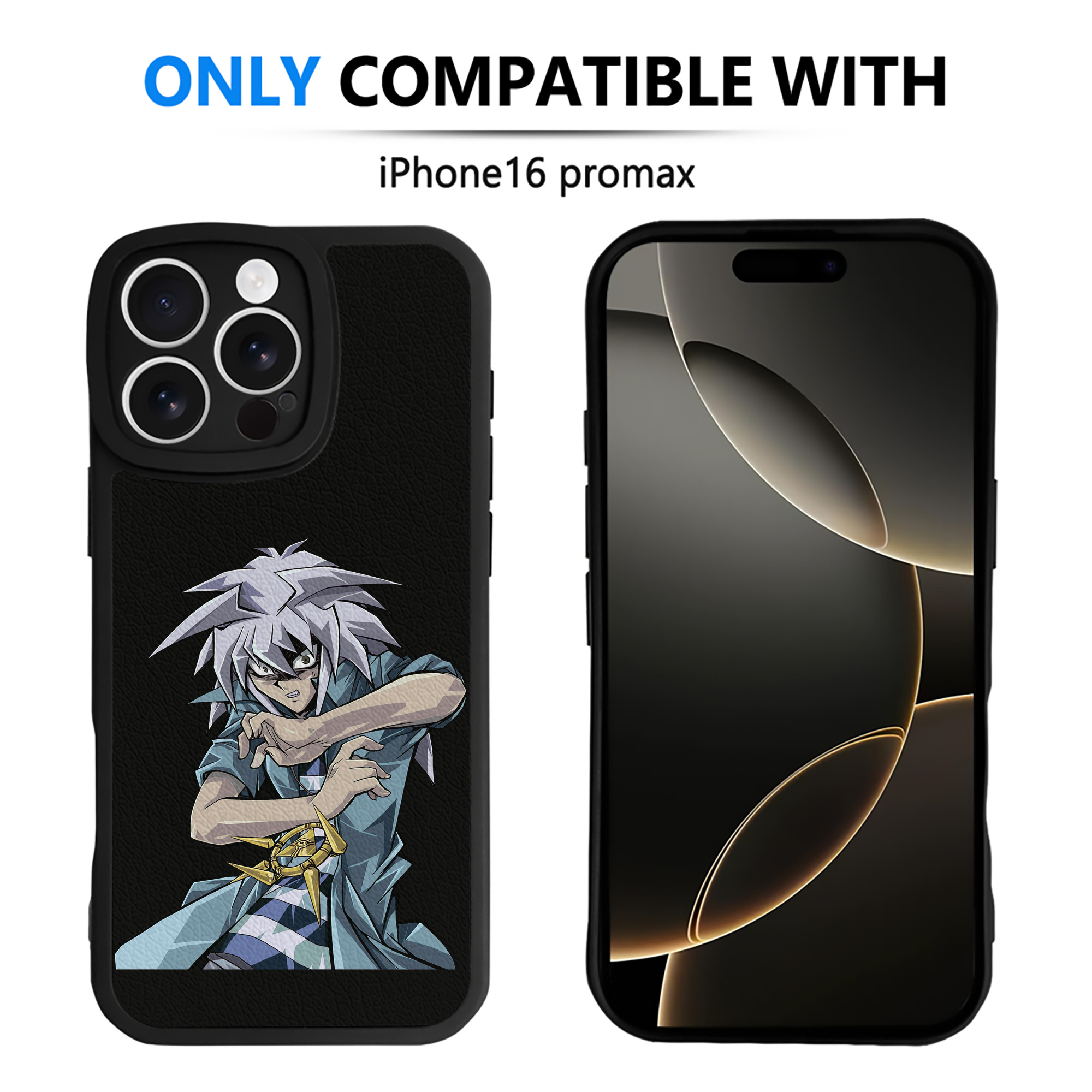 （画像用） 遊☆戯☆王 Yu-Gi-Oh! 【iPhone 16シリーズ対応】シリコンスマホケース（レザー調） 材質：シリコン